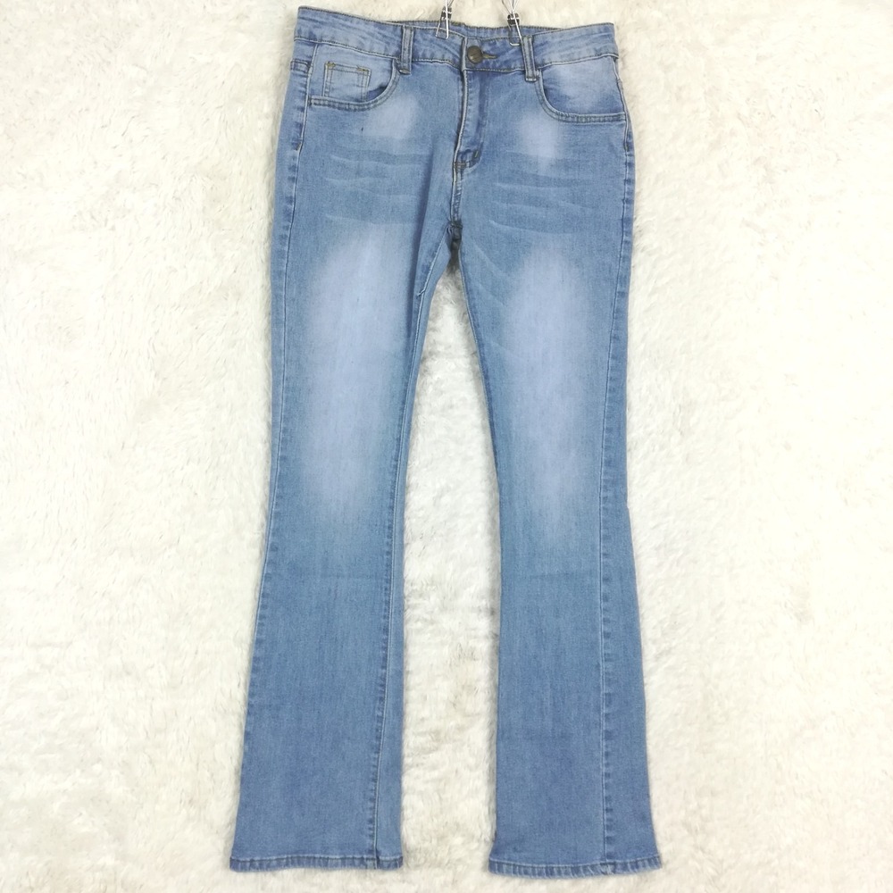 J Jeans Womens Boot Cut Blue Denim Light‎ Wash Mid Rise Stretch M